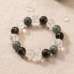 Green Rutilated & Clear Quartz Bracelet