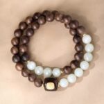 Light Agarwood Beaded Bracelet - 6mm